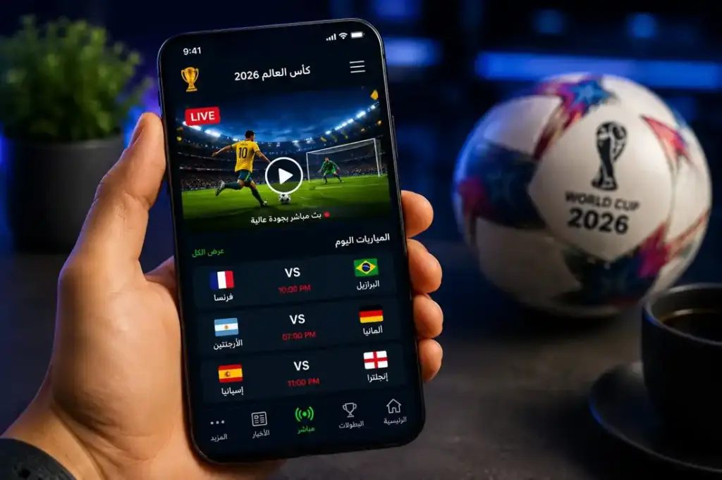 تحميل افضل 8 تطبيق لمشاهدة مباريات كأس العالم 2026 بث مباشر للاندرويد Apk والأيفون مجاناً بدون تقطيع